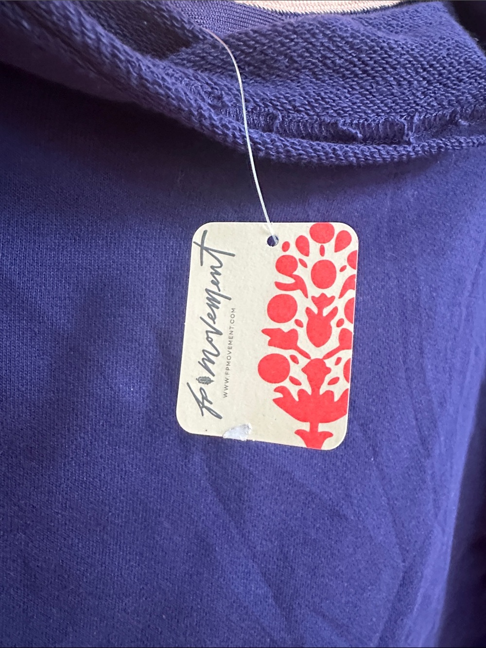 FP Movement by Free People Navy Blue Cropped Hoodie - Picture 3 of 6